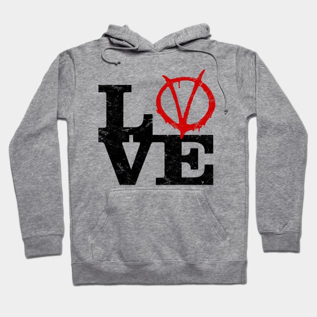 Love V for Vendetta Hoodie by Coccomedian